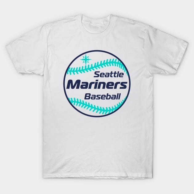 Mariners Retro 80s Ball T-Shirt by Throwzack
